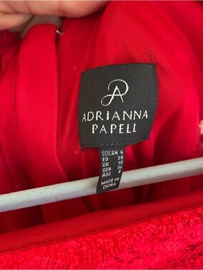 Adrianna Papell Red Lace Sheath Dress - Bold Red, Like New